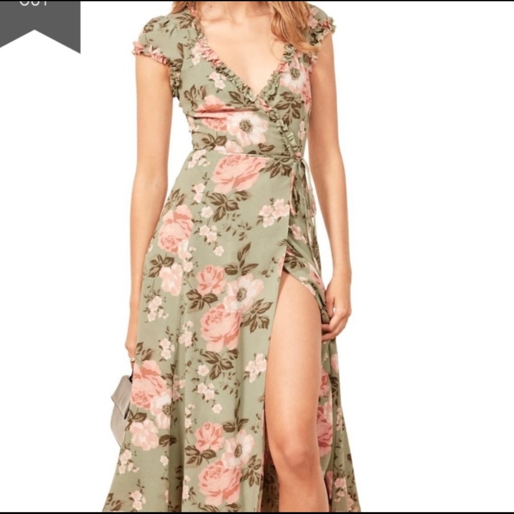 Reformation gwenyth wrap dress